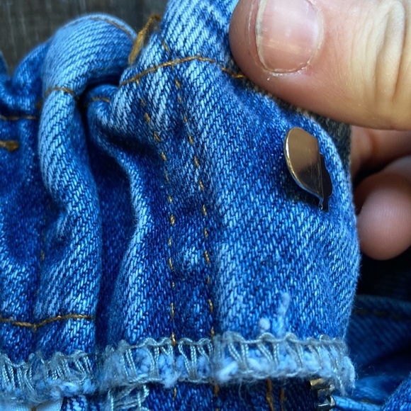 Forever 21 Retro Paper Bag Waist Denim Shorts Size Small - Picture 15 of 15